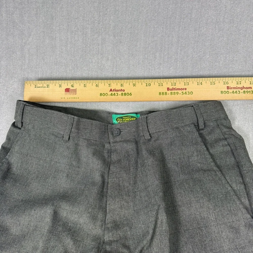 Haband Fit-Forever Permanent Press High Rise Dress Pants Mens 34XS Gray